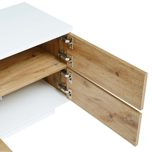 English Elm Modern Tv Stand For Up To 80" Tvs - Sleek Media Console With Multi-Functional Storage & Cable Management WF313575AAP