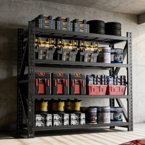 English Elm 5000lbs Industrial Steel Garage Shelving Unit Heavy Duty Adjustable 4 Shelf Storage T2398P480399