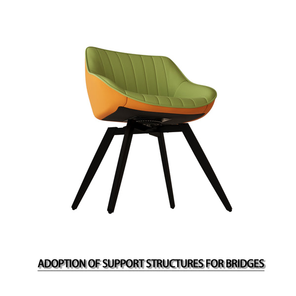 English Elm 63" Medieval Modern Cream Dining Table With 6 Green Pu Chairs & Black Metal Legs For Home Use W2189S00760