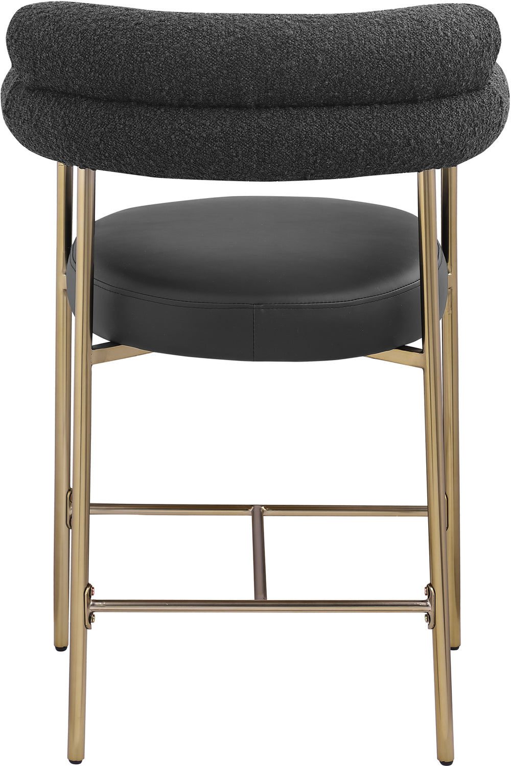 Blake Black Boucle Fabric Counter Stool 994Black-C Meridian Furniture