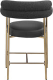 Blake Black Boucle Fabric Counter Stool 994Black-C Meridian Furniture