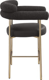 Blake Black Boucle Fabric Counter Stool 994Black-C Meridian Furniture