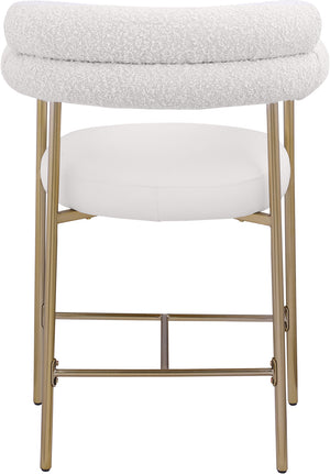 Blake Cream Boucle Fabric Counter Stool 994Cream-C Meridian Furniture