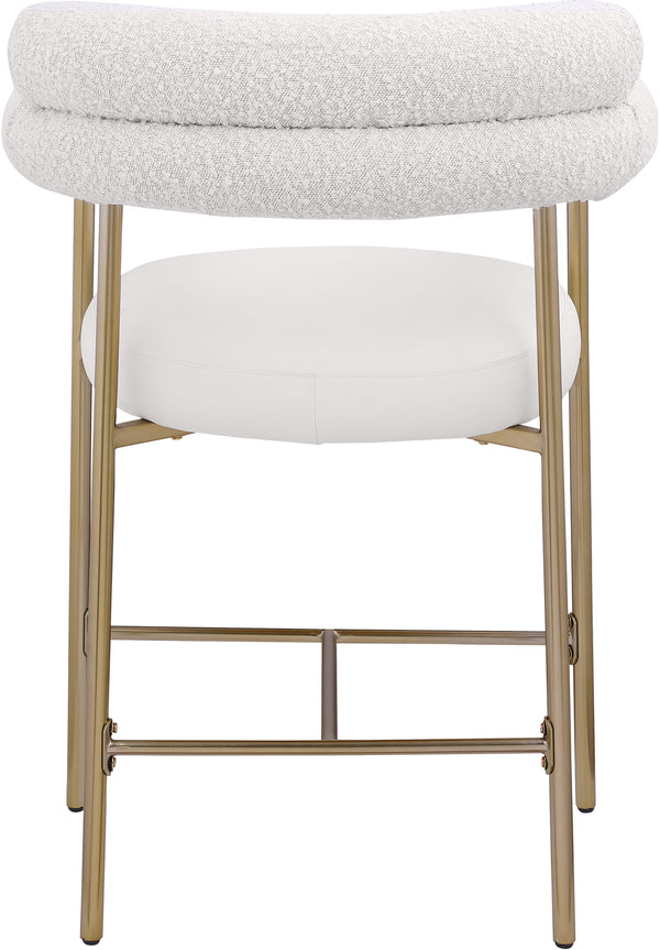Blake Cream Boucle Fabric Counter Stool 994Cream-C Meridian Furniture