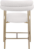 Blake Cream Boucle Fabric Counter Stool 994Cream-C Meridian Furniture