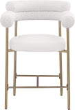 Blake Cream Boucle Fabric Counter Stool 994Cream-C Meridian Furniture