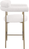 Blake Cream Boucle Fabric Counter Stool 994Cream-C Meridian Furniture