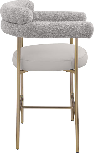 Blake Taupe Boucle Fabric Counter Stool 994Taupe-C Meridian Furniture