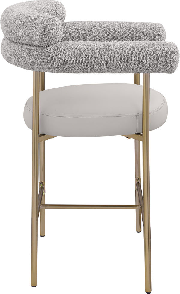 Blake Taupe Boucle Fabric Counter Stool 994Taupe-C Meridian Furniture