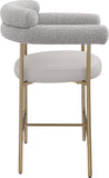 Blake Taupe Boucle Fabric Counter Stool 994Taupe-C Meridian Furniture