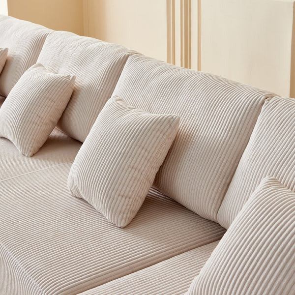 English Elm Reversible Corduroy U-Shaped Sectional Sofa - Plush Comfort For Modern Living Rooms! W1765S00118-GIGA