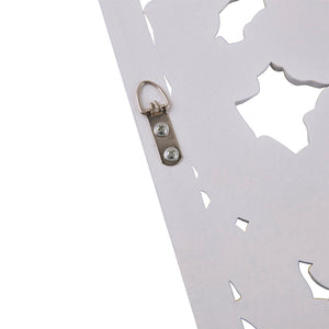 JLA Home Madison Park - Distressed Carved Wood Lotus Wall Art Set with Hand-Distressed Finish, Dimensional Botanical Panels for Home Decor White MP95B-0230