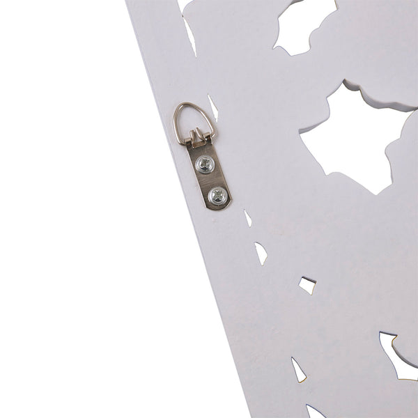 JLA Home Madison Park - Distressed Carved Wood Lotus Wall Art Set with Hand-Distressed Finish, Dimensional Botanical Panels for Home Decor White MP95B-0230