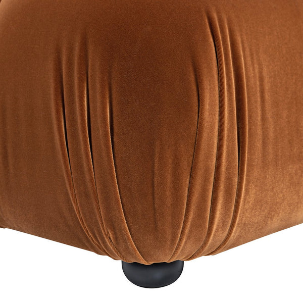 English Elm Jennifer Taylor Home - Marcel 36" Bubble Modular Lounge Arm Chair in Olive Performance Velvet — Plush, Durable, Pet-Friendly Upholstery B2719P280168