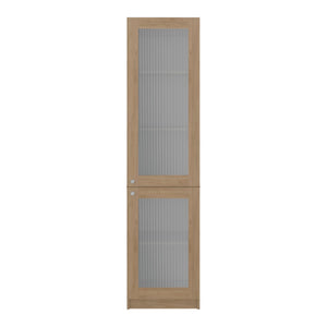 English Elm White Five Shelf Bookcase Slim Floor to Ceiling Open Storage Unit for Living Room B062P486467