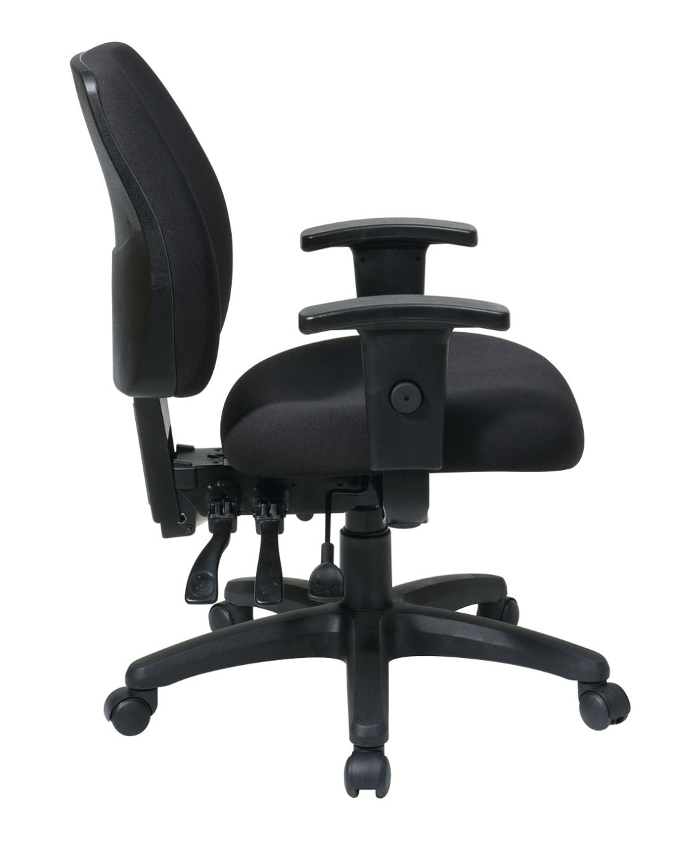 OSP Home Furnishings Mid Back Ergonomic Office Chair with Lumbar Support and Pneumatic Height Adjustment 33327-30