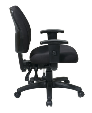 OSP Home Furnishings Mid Back Ergonomic Office Chair with Lumbar Support and Pneumatic Height Adjustment 33327-30