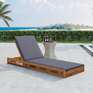 English Elm Christopher Knight Home® - Lounge Chaise Set - Elegant Acacia Wood With Water-Resistant Cushions For Ultimate Outdoor Comfort N770P272405T_N770P253018G