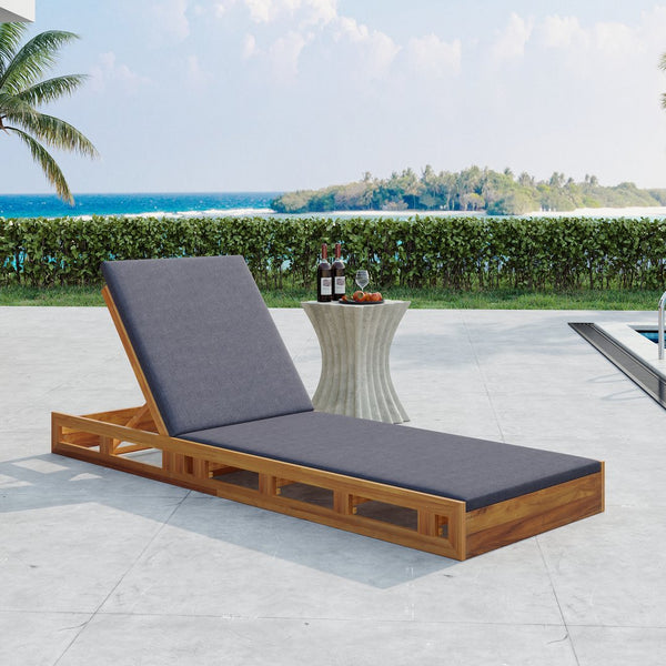 English Elm Christopher Knight Home® - Lounge Chaise Set - Elegant Acacia Wood With Water-Resistant Cushions For Ultimate Outdoor Comfort N770P272405T_N770P253018G