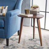 Christopher Knight Home® Hoyt Walnut Wood End Table: Mid-Century Style, Elegant Design, 20x20x22.75