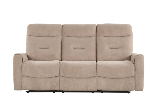 English Elm Paterson Microsuede Velvet Reclining Sofa with Console and Cup Holders for Media Rooms B078P497900