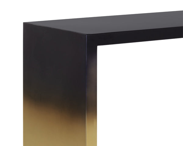 Sunpan MONARO Modern Console Table - Lacquered Stainless Steel with Unique Ombre Finish for Any Space 109405