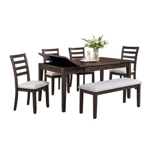 English Elm Wogy Ladder Back Dining Chairs Set of 2 Walnut Wood Frame Upholstered Seat B056P417084
