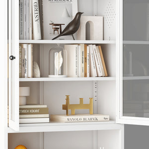 English Elm Metal Kitchen Pantry Cabinet - 72" Tall Heavy-Duty Stainless Steel Storage With Adjustable Shelves T2398P350188