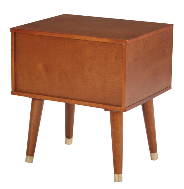 OSP Home Furnishings Cupertino Side Table Light Walnut