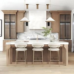 Meridian Furniture Lupita Vegan Leather Counter Stool with Metal Frame for Modern Kitchen Island or Bar Seating Off-White Style A 995White-C