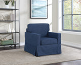 OSP Home Furnishings Halona Upholstered Armchair Navy