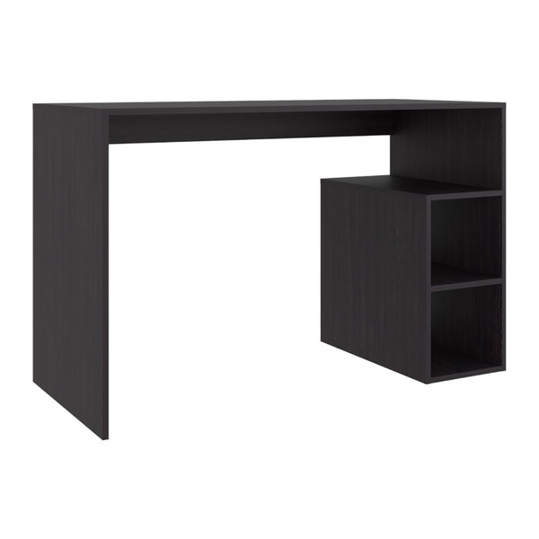 English Elm Wenge Finish Writing Desk with Open Shelving for Small Home Office Spaces Wenge B062P476864