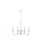 Martha Stewart Amelia Glam/Luxury 8-Light Traditional Metal Chandelier MT150-0066 Glossy White