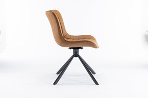 English Elm Mid-Century Modern Tufted Wingback Swivel Chairs, Set Of 2 - Stylish Leather Accent Chairs For Home T3903P405993