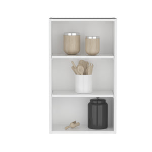 English Elm Wall Engineered Wood Cabinet with Single Door and Two Shelves for Kitchen Storage, Modern Durable Design White 38.58 L x 25.98 W x 3.54 H B097P250921