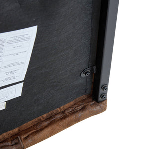 English Elm 4 Ergonomic Brown Dining Chairs with Breathable Fabric, Sponge Comfort & Sturdy Black Metal Legs W1151P266890