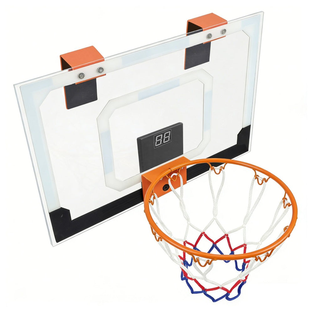 English Elm Mini Indoor Basketball Hoop with Electronic Scoreboard for Bedroom or Dorm Room Play W3087P376257