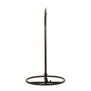 English Elm Hanging Chair Stand Freestanding Iron Base for Indoor Outdoor Patio Sunroom Use N758P414553B