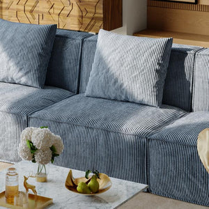 English Elm Belfin Modular Floor Sectional Chenille Cloud Sofa Bed for Living Room or Studio W3147P277268