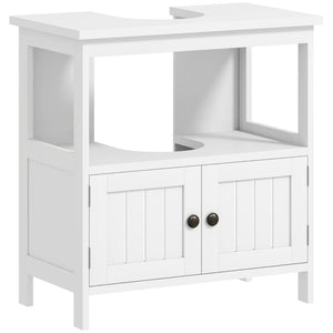 English Elm Modern Pedestal Sink Surround Cabinet White Mdf Bathroom Floor Storage Organizer T3971P466323