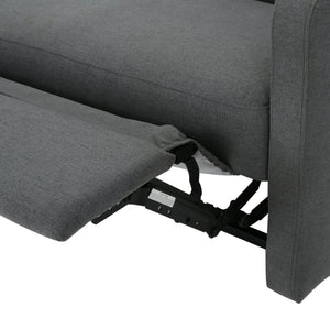 English Elm Christopher Knight Home® - Reclining Loveseat with Push-Back Recline, Plush Tufted Fabric Sofa, Compact Wall-Hugger Design Charcoal 61372.00CCL