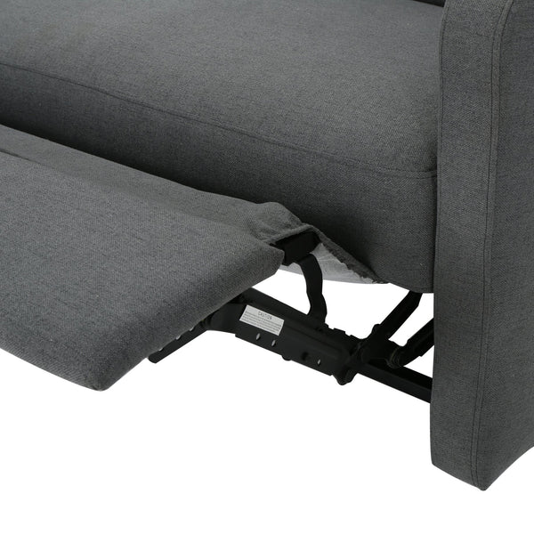 English Elm Christopher Knight Home® - Reclining Loveseat with Push-Back Recline, Plush Tufted Fabric Sofa, Compact Wall-Hugger Design Charcoal 61372.00CCL