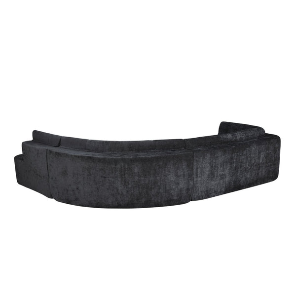 English Elm 119'' Curved L-shaped Sectional with Button Tufting and Pocket Spring Seating N760S0000048E