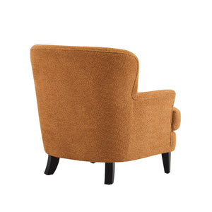 English Elm Christopher Knight Home® - Gerald Boucle Upholstered Club Chair with Tapered Birch Legs, Tonal Piping and Cozy Texture Caramel 33 L x 32.75 W x 30 H N776P243523Y