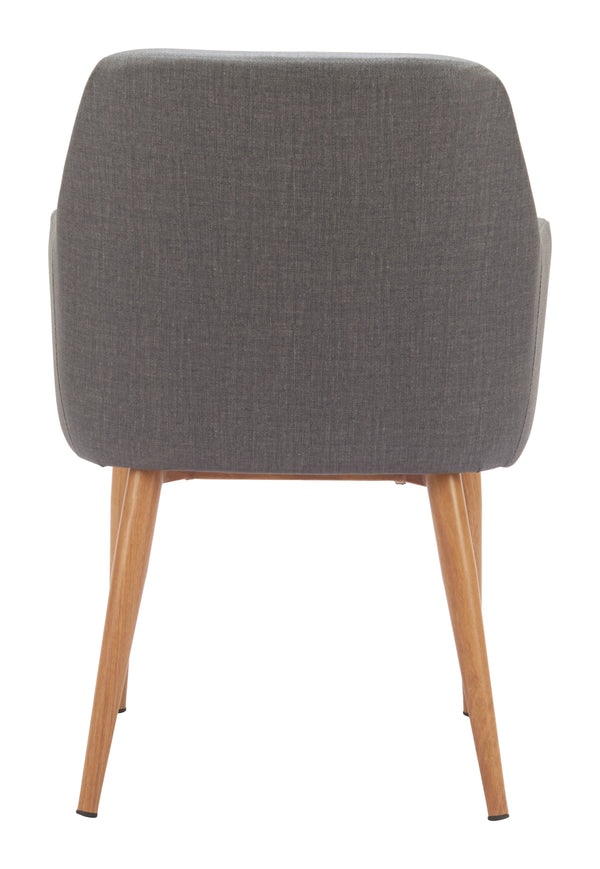 Zuo Modern Wisom Dining Chair Set Of 2 - Elegant Gray Upholstered Chairs For Modern Dining Spaces Gray 40% Polyethylene + 30% Polyurethane + 30% Polyester,Plywood,Ash Wood 110766-zuo-modern