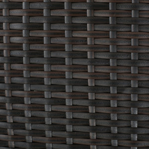 English Elm Christopher Knight Home® - DOMINICA Brown Multi 33x75 Rectangular Patio Table - Iron Frame Woven Wicker, Seats 8, Durable 61538.00MBRN