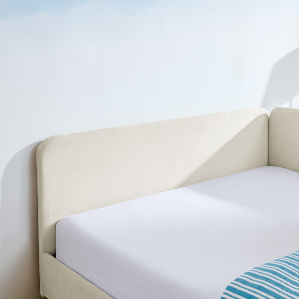 English Elm Full Velvet Upholstered Platform Bed Full Size with 2 Underbed Storage Drawers, Foam Seat, Modern Design Beige W1413P298911