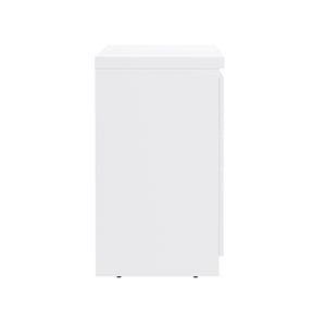 English Elm Griffin 62" Sideboard with Soft-Close Doors and Fixed Shelves for Sleek Modern Storage Solutions White B365P397667