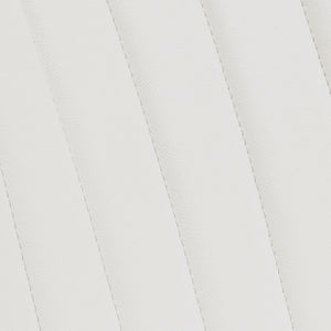 English Elm Set of 2 Dining Chairs with Thick Cushions and PU Leather Upholstery — Modern Sturdy Iron Frames for Home & Restaurant Seating Black,Cream White N842P300557K