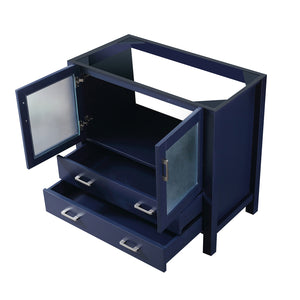 English Elm Navy Solid Wood 36-in Bath Vanity with Soft-Close Drawers, Preassembled 1-Cabinet 2-Drawer Storage B2731P260442